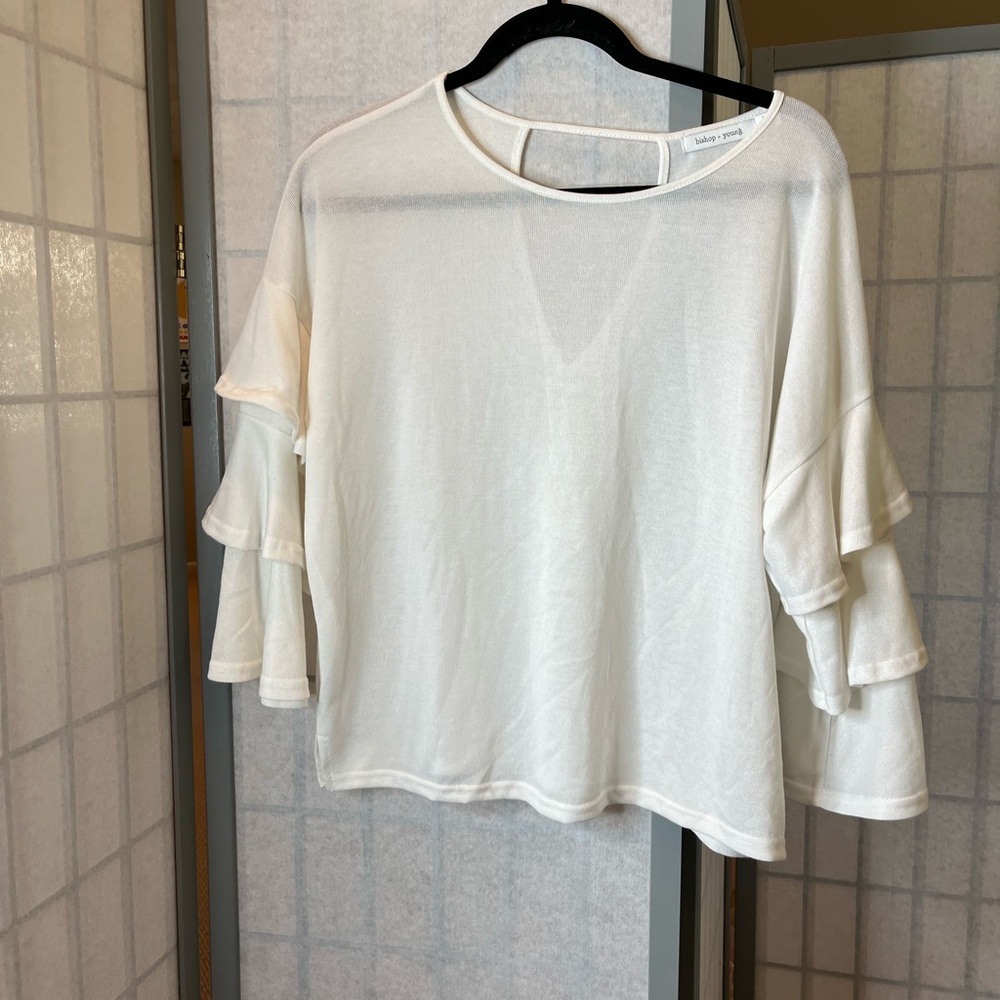Anthropologie Bishop + Young white top